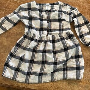 Carter's Black and White Plaid Kids Dress